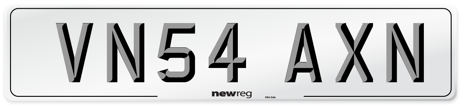 VN54 AXN Number Plate from New Reg